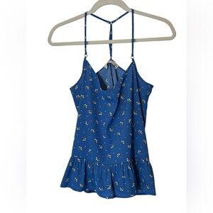 Abercrombie & Fitch Women's Floral Flowly Peplum Top Size S Cottagecore Prairie